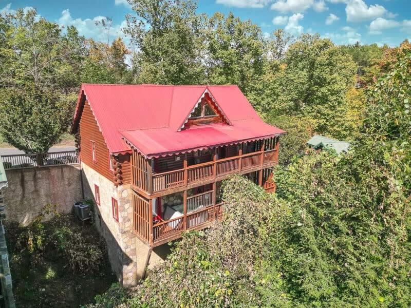 Movie Theater Hot Tub View Mountain Escape Villa Gatlinburg Exterior foto